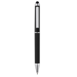 Plastic touch pen with metal surface, black ink, eTop black colour first view