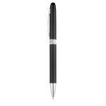 Ballpoint pen with twist mechanism and metal clip black colour