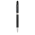 Ballpoint pen with twist mechanism and metal clip black colour image with logo