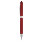 Ballpoint pen with twist mechanism and metal clip red colour