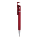 Touch pen ballpoint pen with metal and phone holder red colour