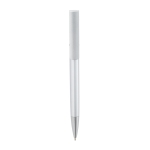 Touch pen ballpoint pen with metal and phone holder matt silver colour first view