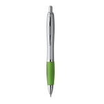 Ballpoint pen with anti-slip grip and blue ink light-green colour first view