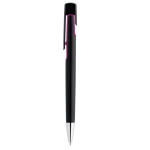 Screen ballpoint pens with metallic surfaces fuchsia colour