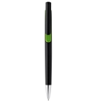 Screen ballpoint pens with metallic surfaces light-green colour first view