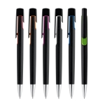 Screen ballpoint pens with metallic surfaces