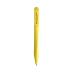 Rotatable ballpoint pen with blue ink, Geometric yellow colour image with logo 2