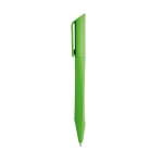 Rotatable ballpoint pen with blue ink, Geometric light-green colour