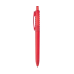 Eco pen made from recycled plastic with blue ink, Recyclo red colour