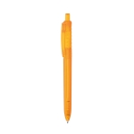 Eco pen made from recycled plastic with blue ink, Recyclo orange colour second view