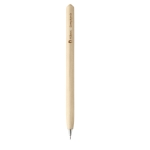 Wooden ballpoint pen with cap and blue ink, Madera Round natural colour image with logo