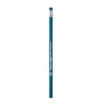 Pencil with eraser, UniColor light blue colour image with logo