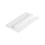 Silicone card holder with adhesive for a mobile phone white colour