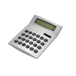 Classic dual calculator, elegant design matt silver colour