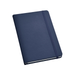 Notebook with hardcover imitation leather, A5 blue colour