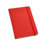 Notebook with hardcover imitation leather, A5 red colour