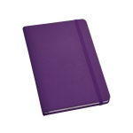 Notebook with hardcover imitation leather, A5 violet colour