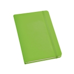 Notebook with hardcover imitation leather, A5 light-green colour