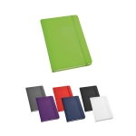 Notebook with hardcover imitation leather, A5 various colours