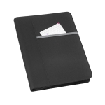 Writing folder with ring binder tray and notepad, A4 grey colour