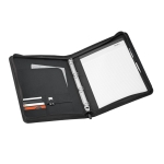 Writing folder with ring binder tray and notepad, A4 grey colour third view