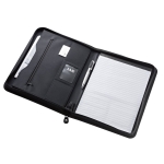 Document folder made of imitation leather & notepad, A4 black colour third view