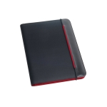 Folder with notepad & pen holder, A4 Colors red colour