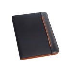 Folder with notepad & pen holder, A4 Colors orange colour