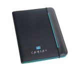 Folder with notepad & pen holder, A4 Colors light blue colour image with logo