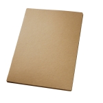 Cardboard writing folder with notepad for employees, A4 natural colour