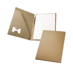 Cardboard writing folder with notepad for employees, A4 various colours