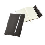 Lined notebook imitation leather cover, A5 various colours