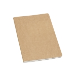 Notebook recycled paper with inner pocket, A5 natural colour