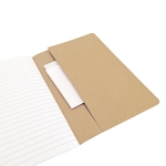 Notebook recycled paper with inner pocket, A5 natural colour third view