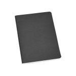 A5 notebook with recycled cardboard cover black colour