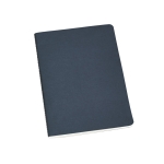 A5 notebook with recycled cardboard cover blue colour