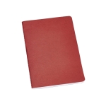 A5 notebook with recycled cardboard cover red colour