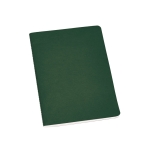 A5 notebook with recycled cardboard cover green colour