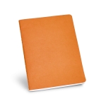 A5 notebook with recycled cardboard cover orange colour