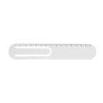 Practical ruler with clip, 15 cm white colour first view