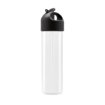 Sports bottle with screw cap and straw, 500 ml, Colortop black colour