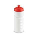 Plastic drinking bottle, 100% recyclable, 530 ml red colour