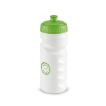 Plastic drinking bottle, 100% recyclable, 530 ml light-green colour image with logo