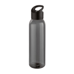 Elegant black company bottle with coloured lid, 600 ml black colour