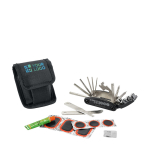 Bicycle repair tool kit in bag main view