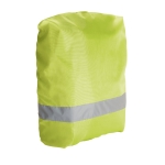 Waterproof backpack cover with reflective elements yellow colour