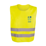 Reflective safety vest with closure in neon colours main view