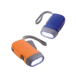 Flashlight with dynamo with 3 LED lights, LED Presslight various colours