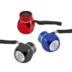 Small aluminium flashlight 6 LED lights and strap various colours