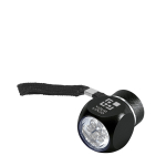 Small aluminium flashlight 6 LED lights and strap main view